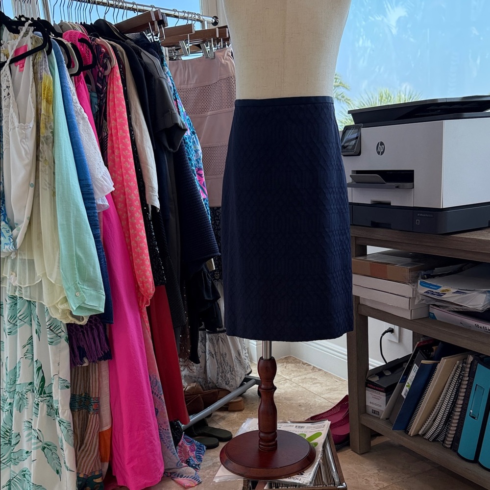Chic Navy Pencil Skirt